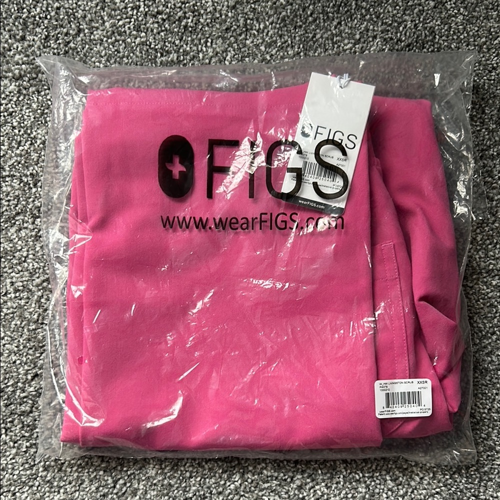 Figs Pink Scrub Pants High Waisted Livingston